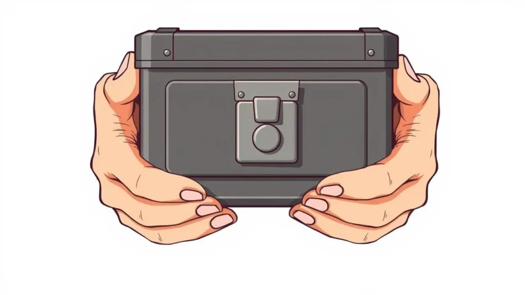 Sturdy phone lock box timer held in hands for durability
