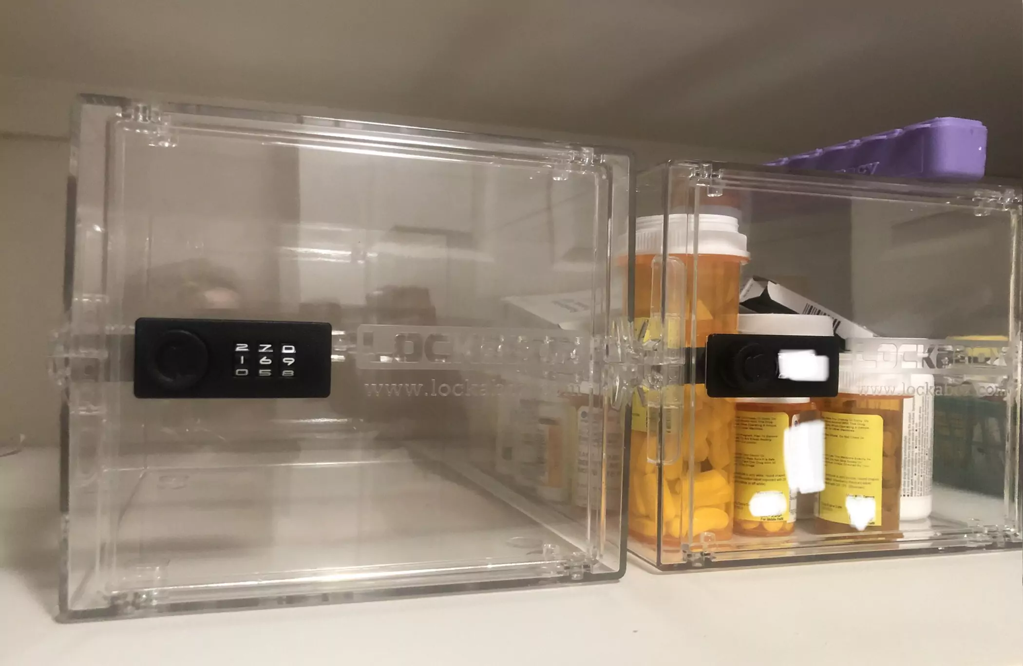 Lockabox One and KSafe lock box side by side for comparison