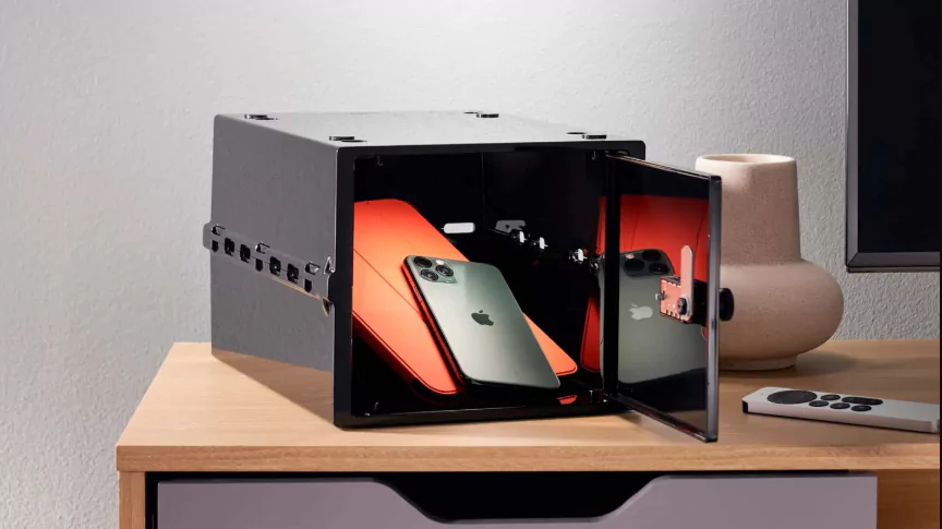 a phone inside Lockabox One